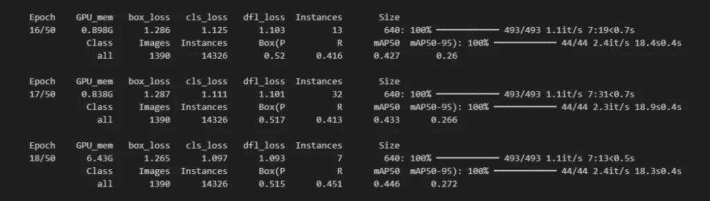 Model training with sliced images